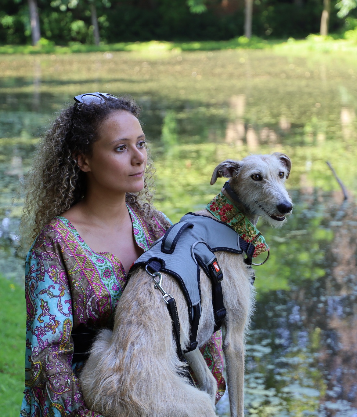 Morgan et Breeze au bord de l’étang